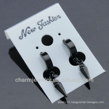 stainless steel ear piercing studs stainless steel Black earring studs HE-088-4